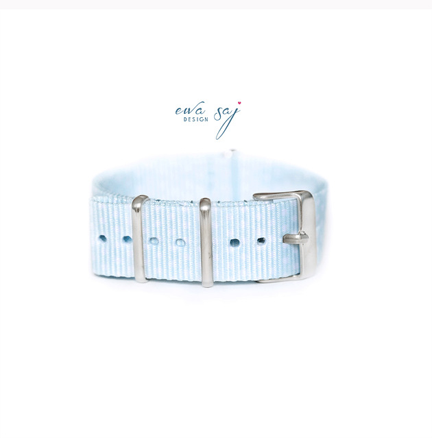 zegarki różne Pasek do zegarka, nato strap dots blue