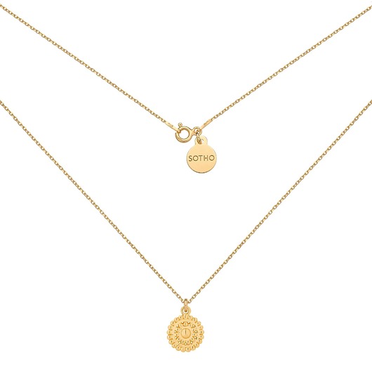 złote naszyjniki Złoty naszyjnik z rozetką