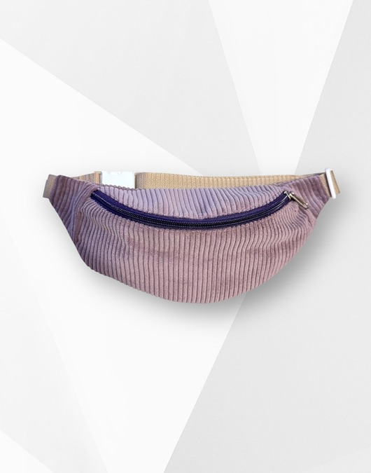 torebki, worki i plecaki dziecięce Nerka dziecięca saszetka sztruksowa fioletowa