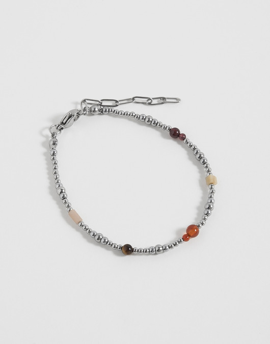 bransoletki z kamieni naturalnych Srebrna bransoletka z kamieni naturalnych