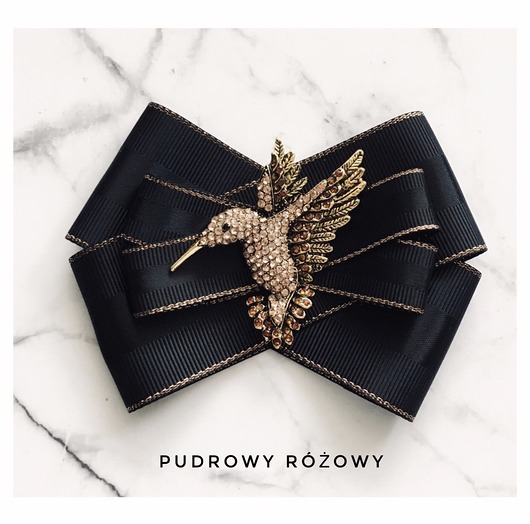 broszki Brosza  z Pudrowym Koliberkiem NEW