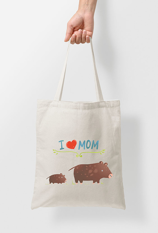 eko torba. i love mom - dziki Love Life and Forest