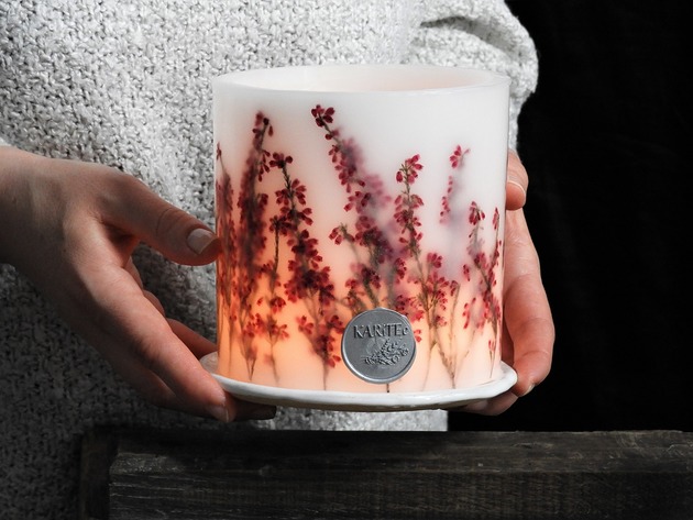 Wrzosowisko lampion z ceramiczną podstawką KARiTEe