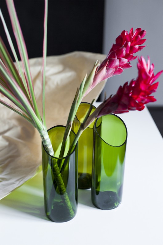 doniczki wazon  butelka po winie