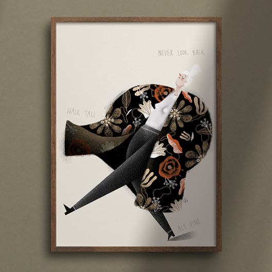 OUTLET "walk tall" plakat 50x70 Anna Rudak