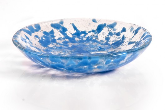 Salaterka z bezbarwnego szkła  o średnicy 20 cm Fusing Glass