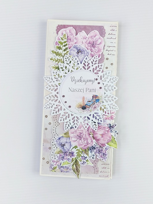 kartki scrapbooking Opakowanie na czekoladę dla Nauczyciela