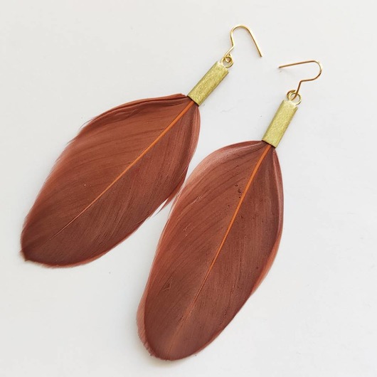 kolczyki z piórami PIÓRKO kolczyki