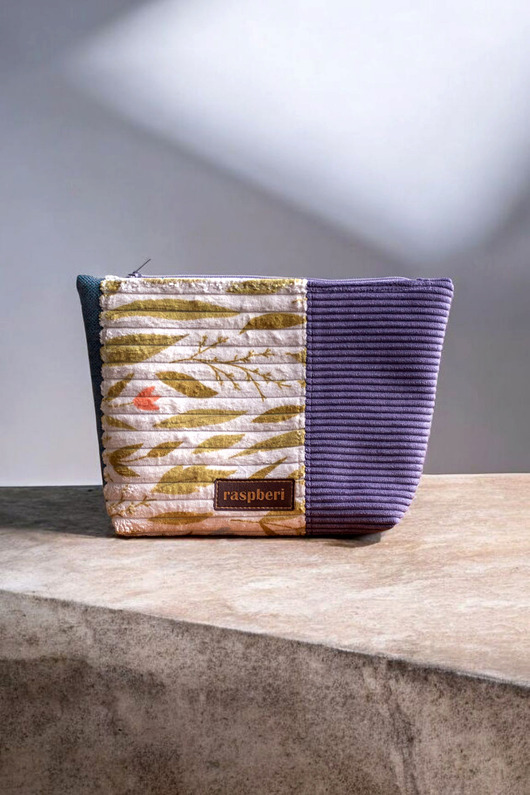 kosmetyczki Patchworkowa kosmetyczka MAXI sztruks