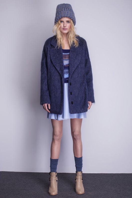 Navy Wool Coat KAROLINA SCIPNIAK