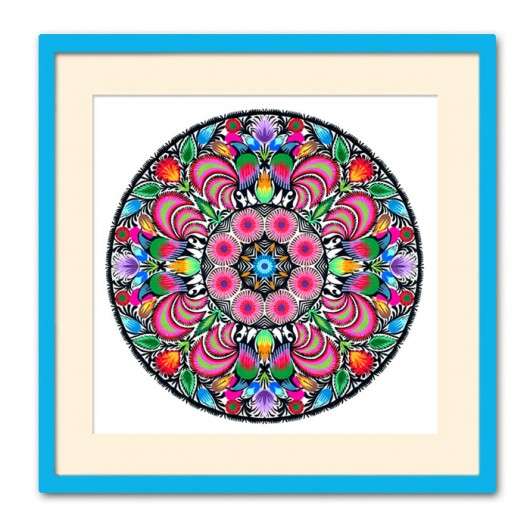 mandala ROOSTERS Art Papercuts (Łowicz-style) na ludowo