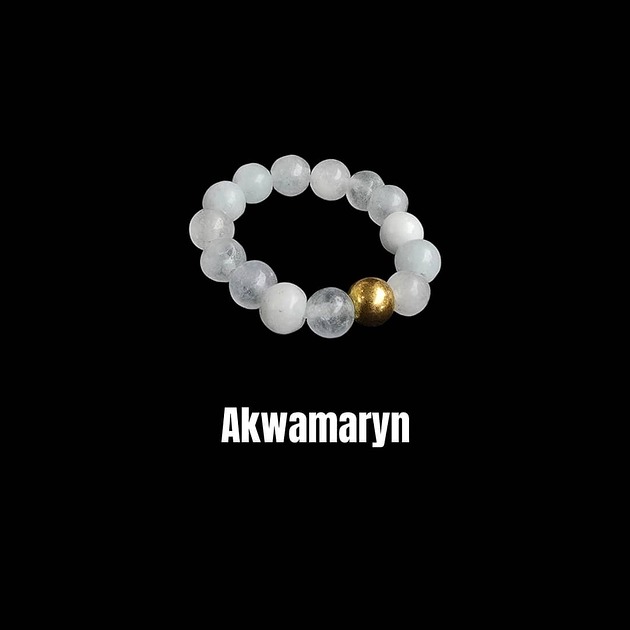 naszyjniki - inne Pierścionek Akwamaryn