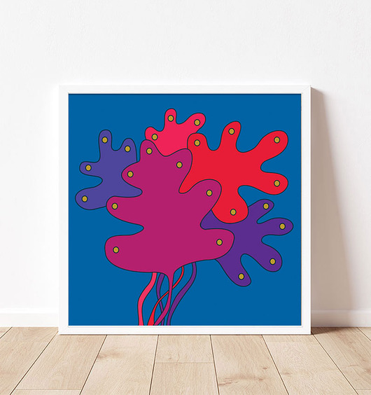 plakaty Plakat z kolorowymi liśćmi