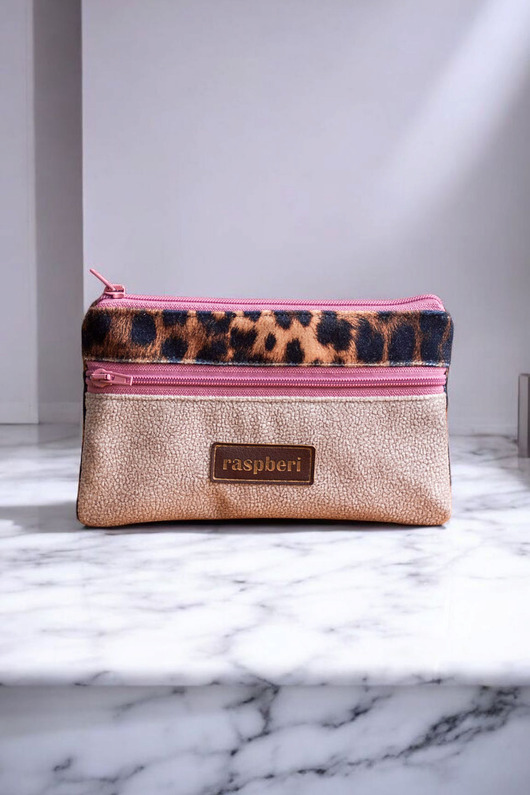 portfele damskie Kolorowy portfel panterka