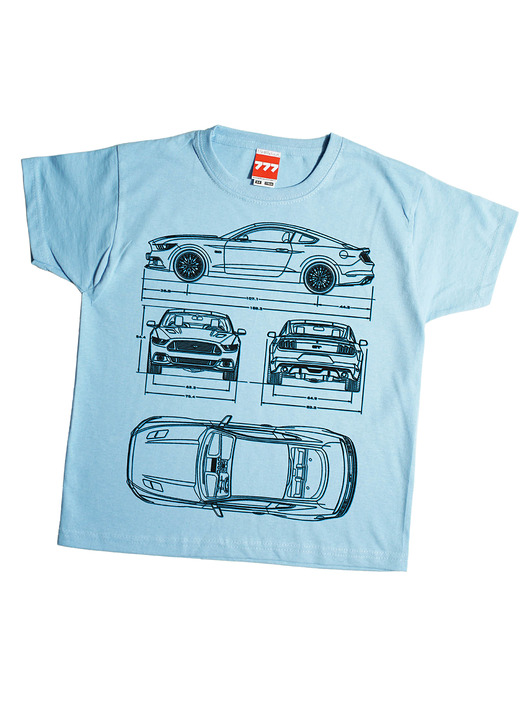 t-shirty dla dziewczynki dla dzieci FORD MUSTANG NEW blue tshirt