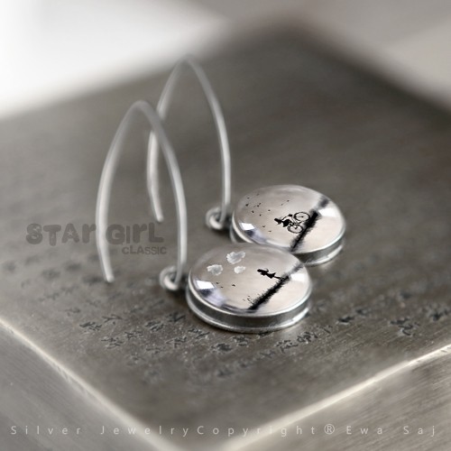 Star Girl Classic - p.925 fish earrings Ewa Saj  Silver