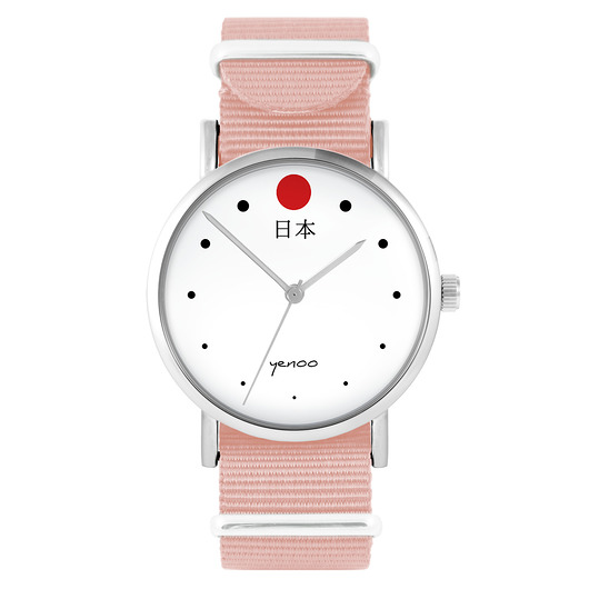 zegarki unisex Zegarek - Japonia - brzoskwiniowy róż