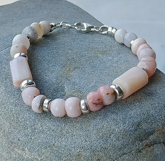 bransoletki srebrne Bransoletka srebrna z opali peruwiańskich