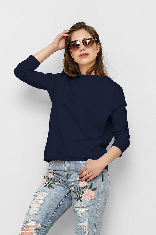 Bluzka oversize Afra granatowa Freeshion