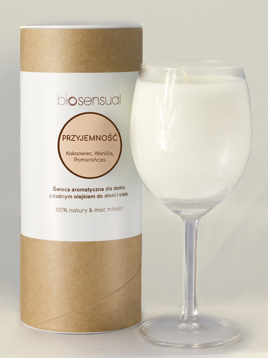 świece zapachowe Świeca do masażu i aromaterapii PRZYJEMNOŚĆ 200g KIELICH