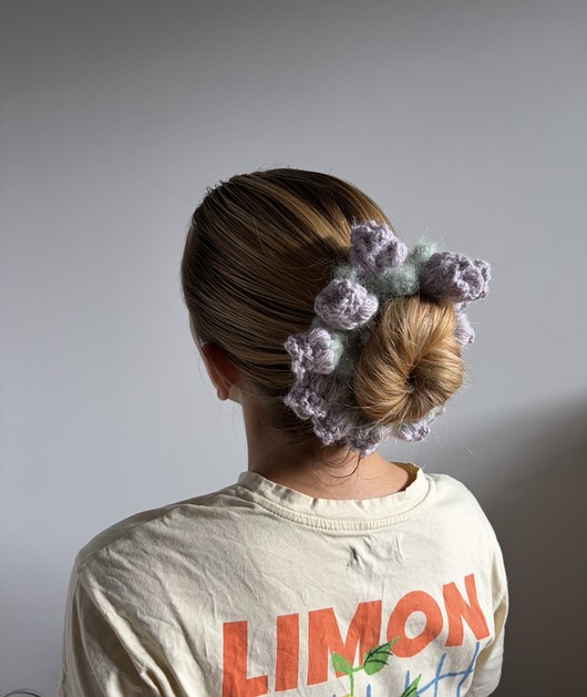 gumki do włosów Wełniana tulipankowa scrunchie