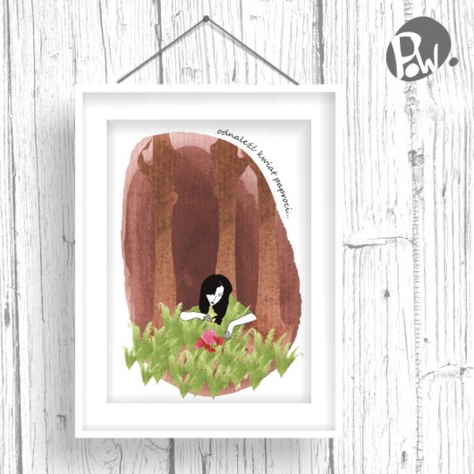 Odnaleźć kwiat paproci... -  ilustracja A4 Parallel World