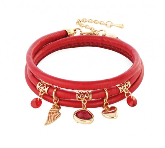 Eco leather - red & gold. Lavoga