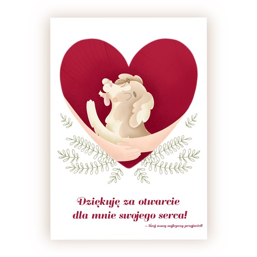 kartki okolicznościowe - wydruki Kartka okolicznościowa a5 ADOPCJA PSA