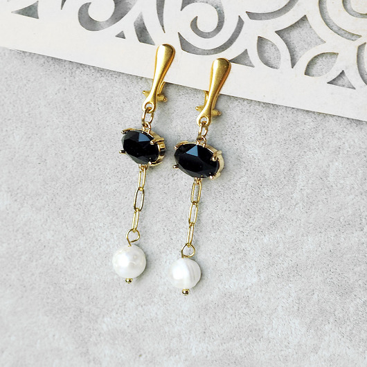 klipsy KLIPSY CONTESSA srebro pokryte 24K złotem