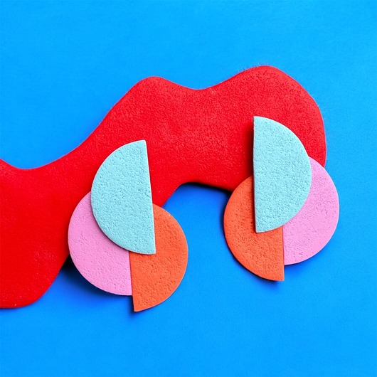 kolczyki z masy plastycznej Oryginalne kolczyki Tucan