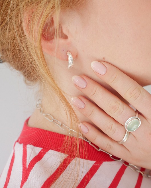 kolczyki srebrne Kolczyki srebrne Półokrągłe 