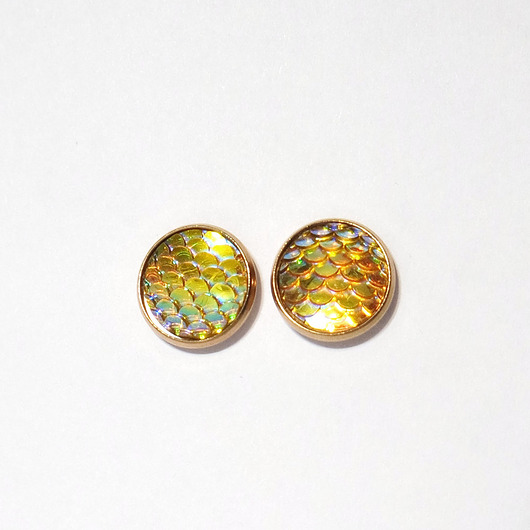 kolczyki z żywicy Kolczyki sztyfty - Złote - różowe złoto