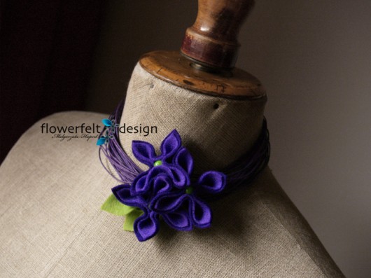 zielone w fioletach FlowerFelt Design
