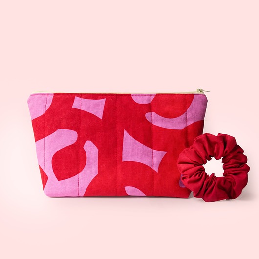 kosmetyczki Zestaw prezentowy dla niej- kosmetyczka + scrunchie