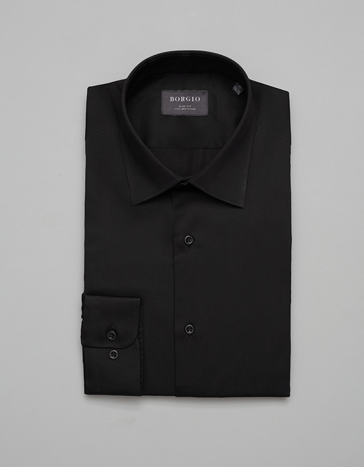 koszule męskie Koszula męska simeria 00383 czarny slim fit