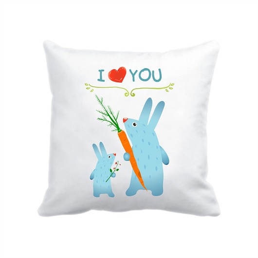poduszki z grafiką Leśna poduszka. I love you, zające
