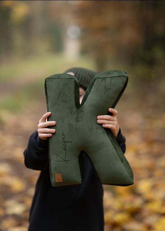 poduszki do pokoju dziecka Poduszka dekoracyjna litera, literka, inicjały z imieniem - kolor do wyboru