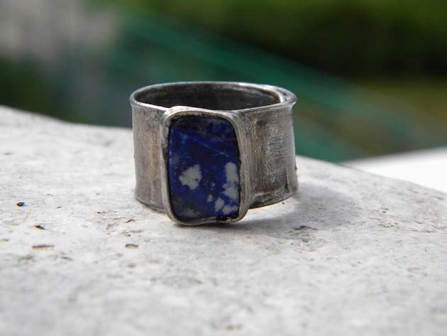 pierścionki - różne Lapis lazuli  - pierścionek