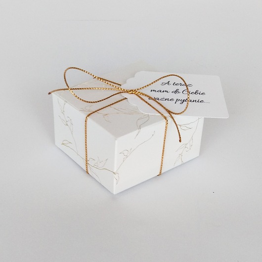 zaproszenia i kartki na ślub Prośba o świadkowanie pudełeczko dla druhen