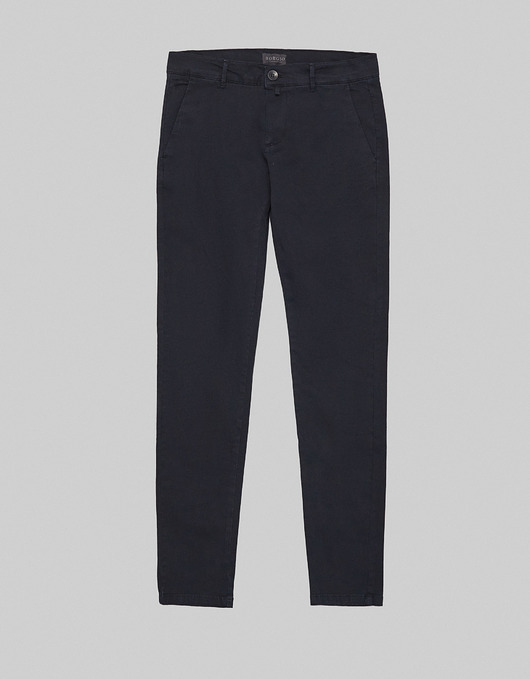 spodnie męskie Spodnie męskie menfi granatowy slim fit