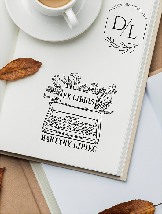 stemple Stempel Ex Libris Exlibris personalizowany Maszyna do Pisania 2