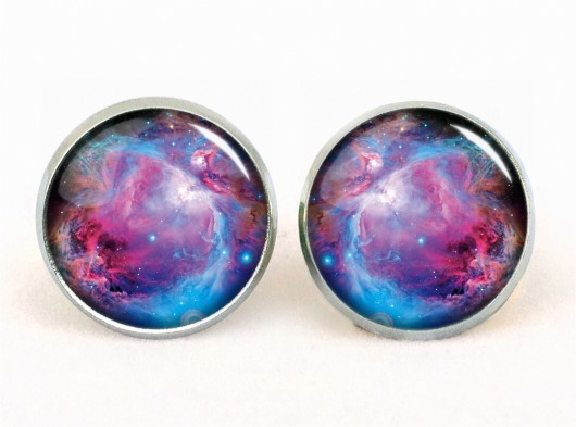 Kolczyki sztyfty FIOLETOWA NEBULA EGGinEGG