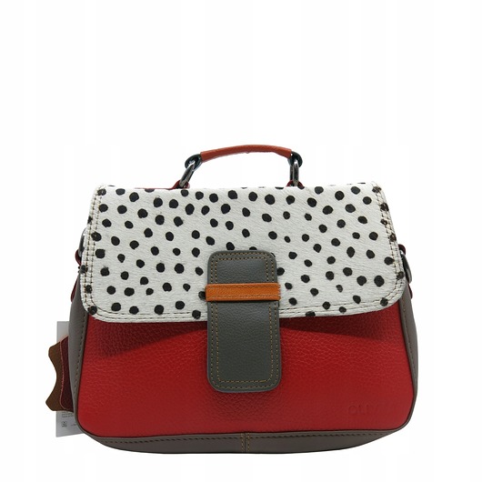 torby na ramię Torebka skórzana damska klasyczna rączka pasek ze skrawków OLIVKA