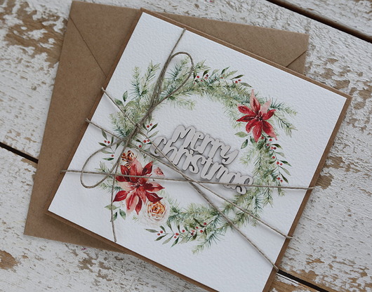 kartki świąteczne Wyjątkowa stylowa kartka ekologiczna świąteczna Merry Christmas