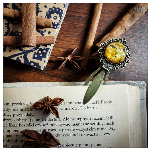 Zakładka ze słonecznikiem Figa handmade accessories