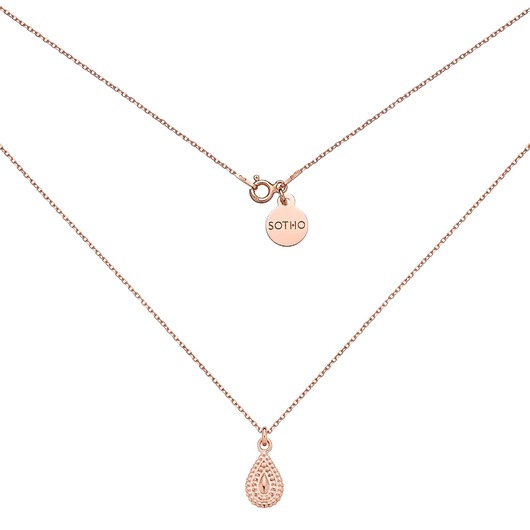 złote naszyjniki Naszyjnik z różowego złota z łezką