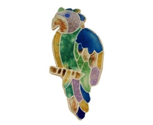 figurki i rzeźby Papuga ceramiczna (kakadu)