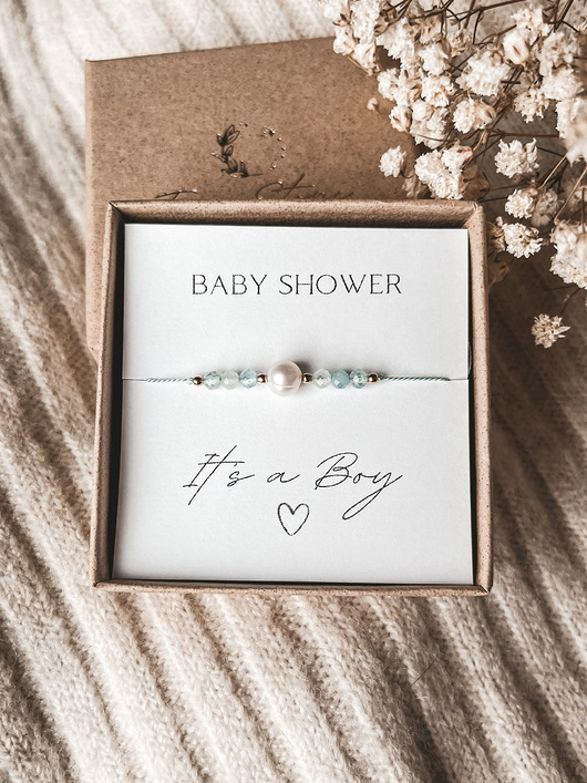 bransoletki na sznurku Bransoletka Babyboy na Baby Shower, prezent na babyshower dla chłopca