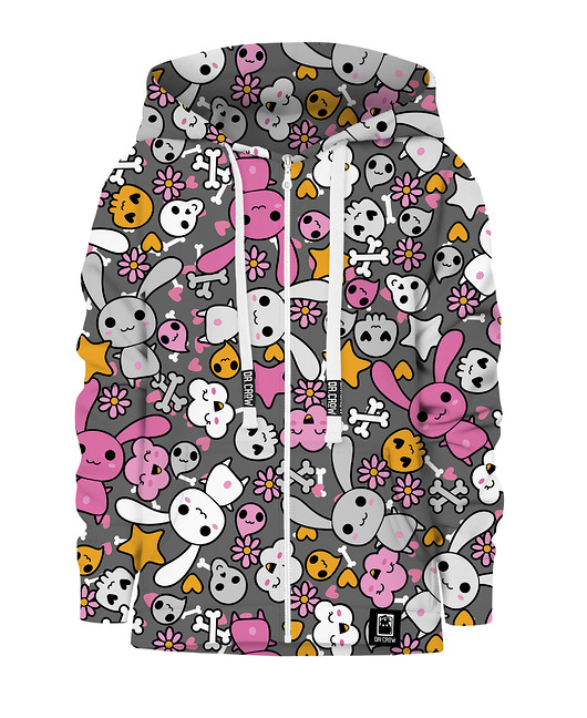 bluzy dla chłopców Bluza Zamek Chłopiec DR.CROW Skull Rabbit