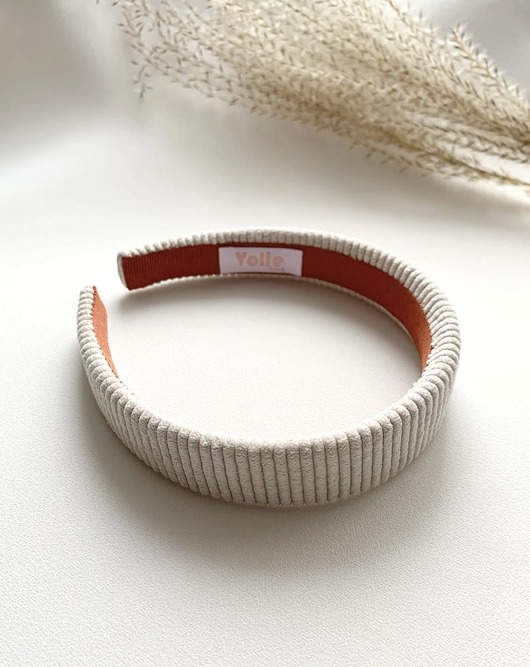 opaski do włosów Sztruksowa opaska Off-White